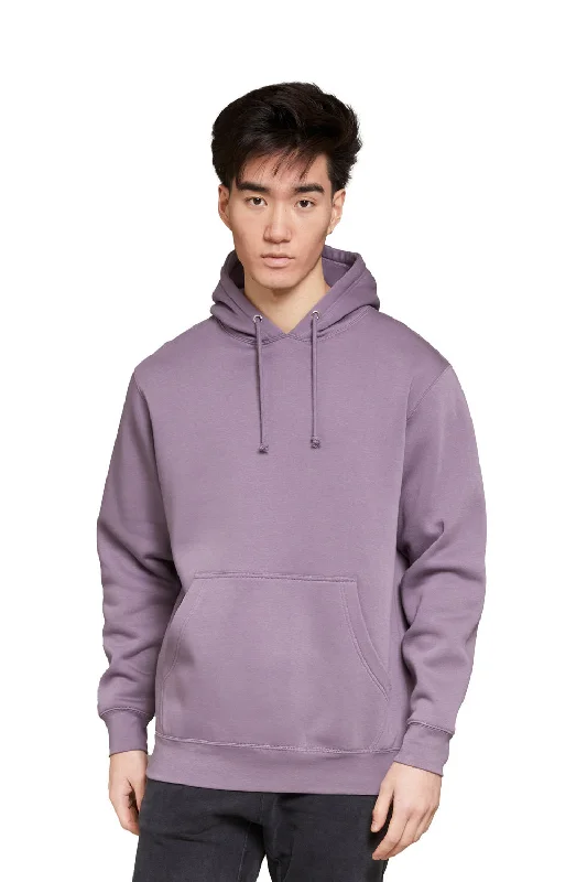 Men's relaxed fit sports hoodie-Lane Seven Mens Hooded Sweatshirt Hoodie w/ Pouch Pocket - Lavender Purple