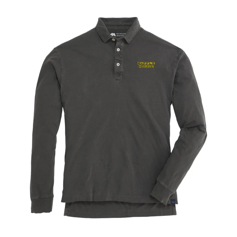 Men's adventure-ready casual shirt-Waffle House Perry Polo - Black