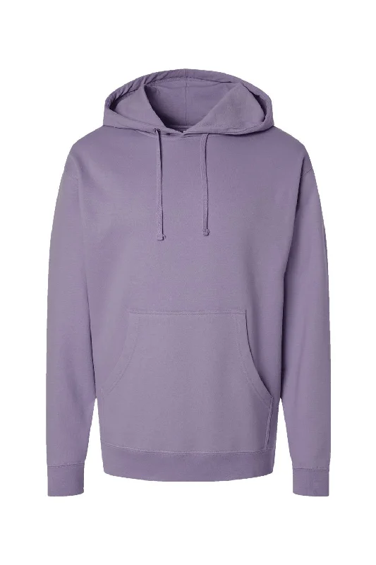 Men's naturally breathable hoodie-Independent Trading Co. Mens Hooded Sweatshirt Hoodie w/ Pouch Pocket - Plum Purple