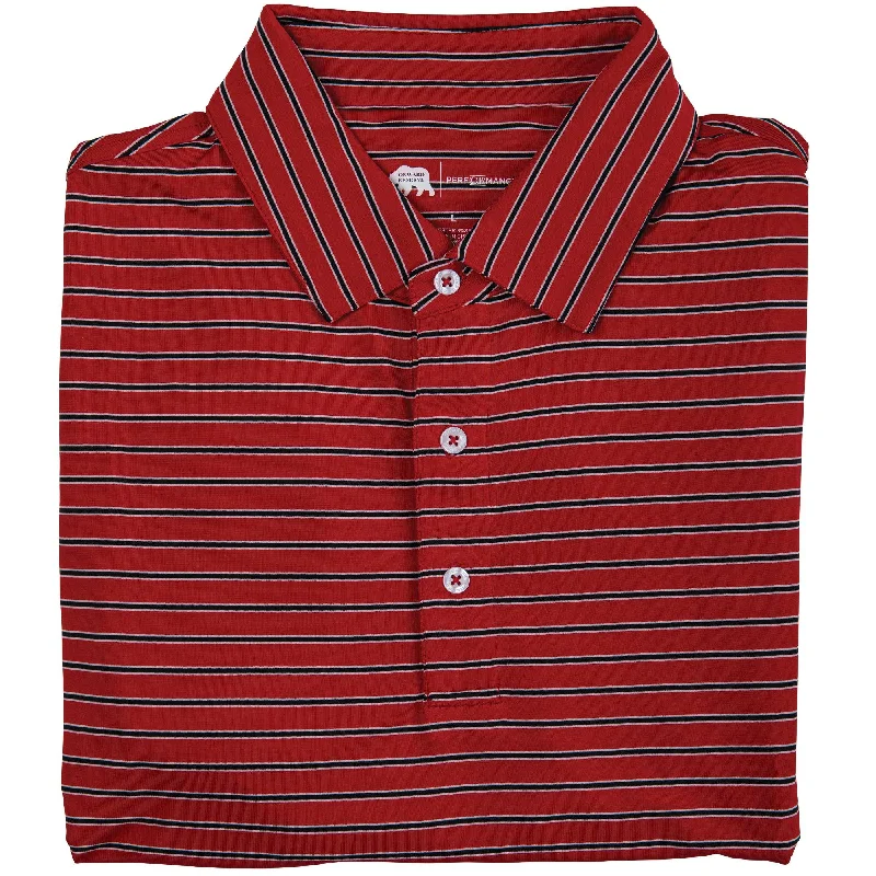 Men's quick-drying dress shirt-Eagle Stripe Performance Polo