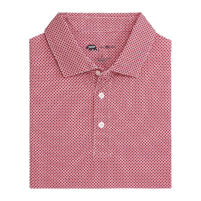 Men's bold statement shirt-Scope Performance Polo - Crimson