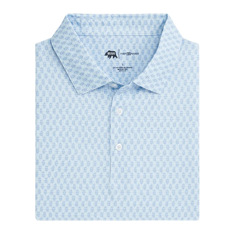 Men's adventure-ready shirt-Tents Printed Performance Polo - Open Air