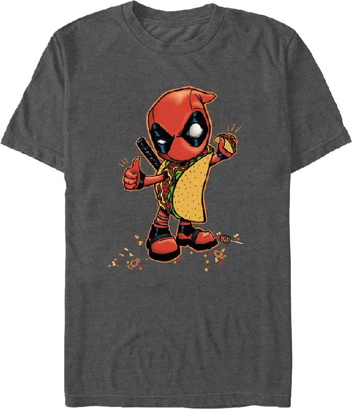 Men's gym-ready t-shirt-Deadpool Taco Costume Marvel Comics T-Shirt