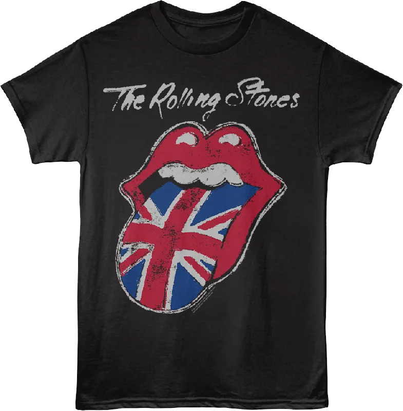 Men's gym-ready t-shirt-Union Jack Tongue Rolling Stones T-Shirt