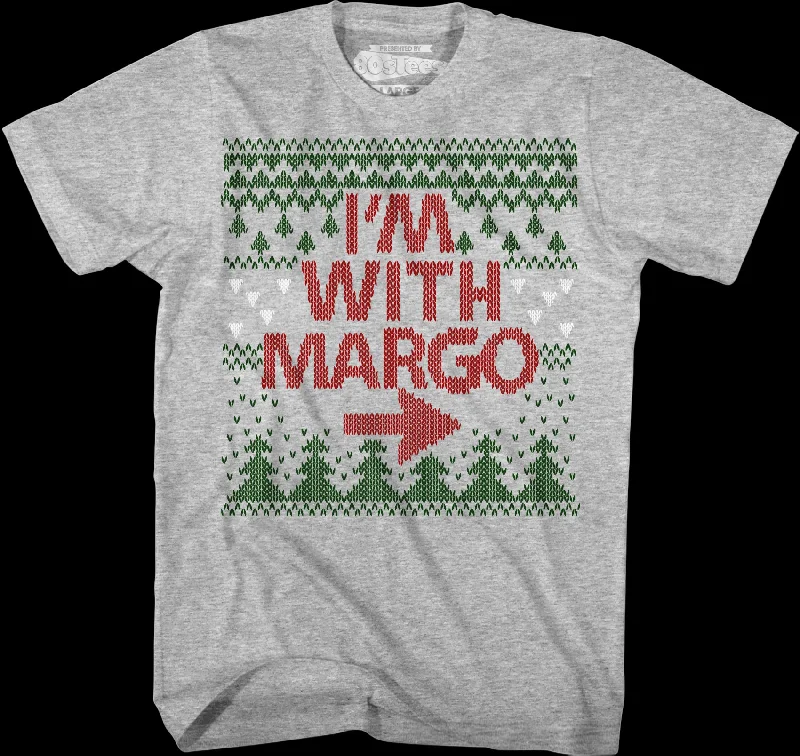 Men's high-stretch workout t-shirt-I'm With Margo Christmas Vacation T-Shirt