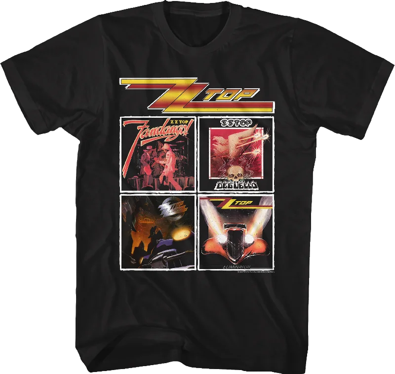 Men's fashionable active t-shirt-Big Four ZZ Top T-Shirt