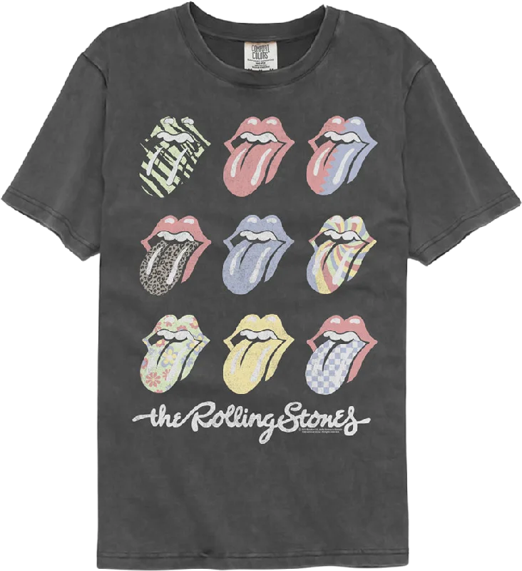 Men's premium athletic t-shirt-Pop Art Tongues Rolling Stones Comfort Colors Brand T-Shirt