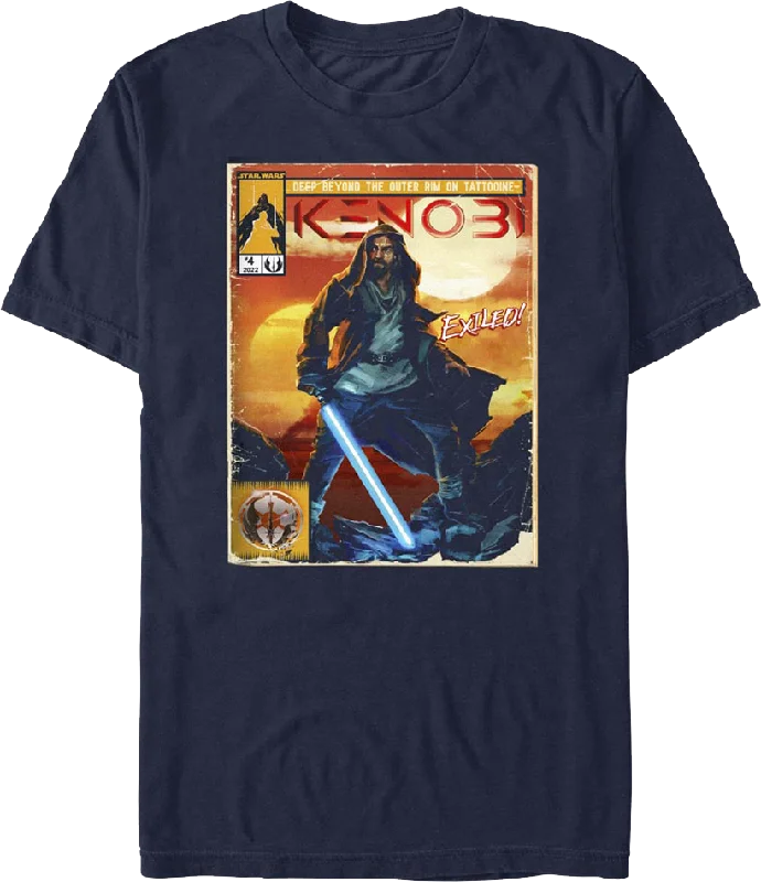 Men's modern athletic t-shirt-Obi-Wan Kenboi Exiled Star Wars T-Shirt