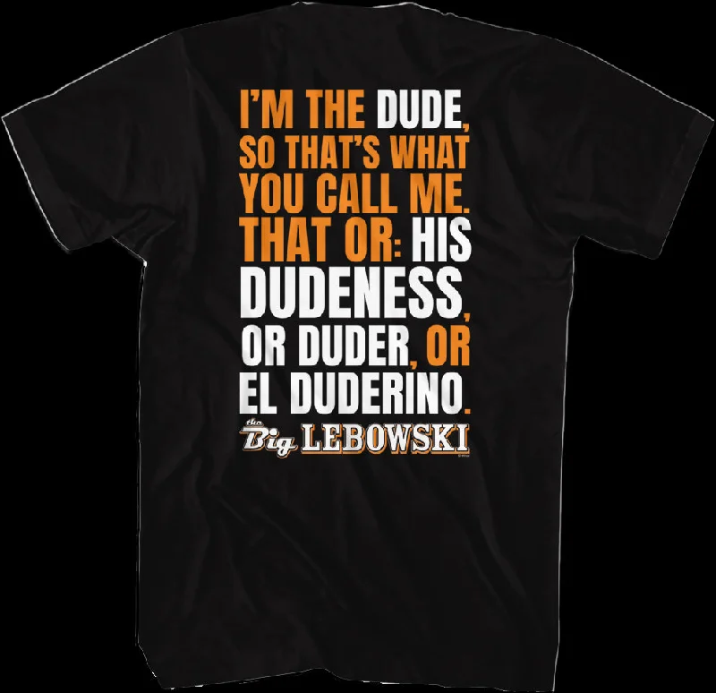 Men's relaxed fit gym t-shirt-I'm The Dude Big Lebowski T-Shirt