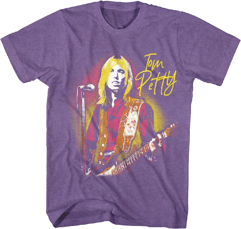 Men's weatherproof workout t-shirt-Purple Live Legend Tom Petty T-Shirt