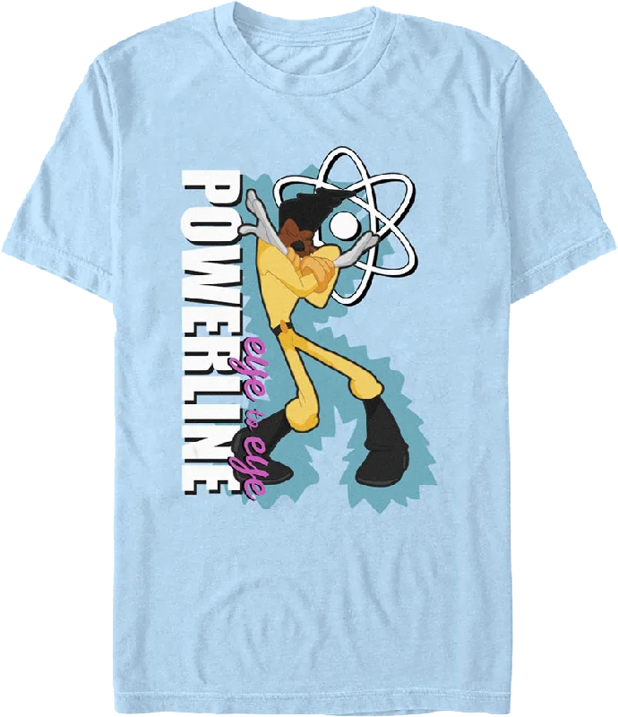 Men's tech fabric gym t-shirt-Powerline Eye To Eye Goofy Movie Disney T-Shirt