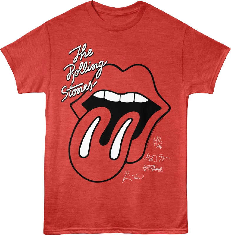 Men's lightweight gym t-shirt-Autographs Rolling Stones T-Shirt