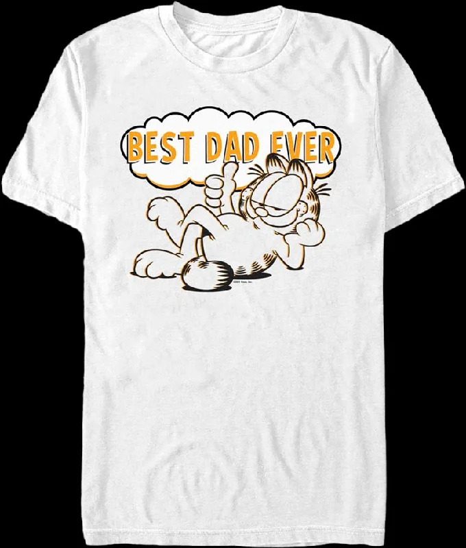 Men's comfortable activewear t-shirt-Best Dad Ever Garfield T-Shirt