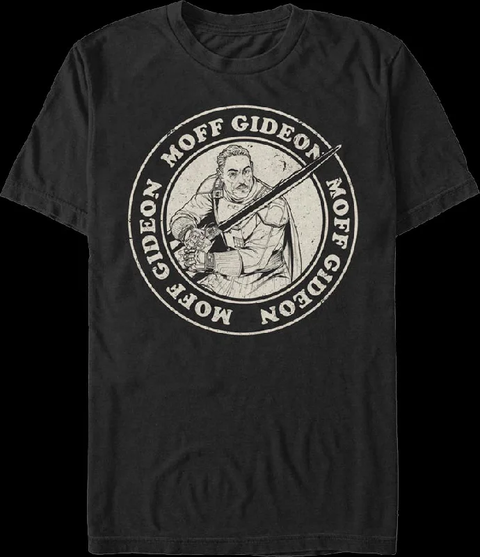 Men's summer gym t-shirt-Mandalorian Distressed Moff Gideon Star Wars T-Shirt