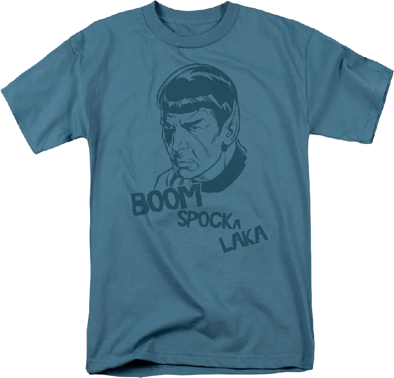 Men's eco-conscious workout t-shirt-Boom Spock-A-Laka Star Trek T-Shirt