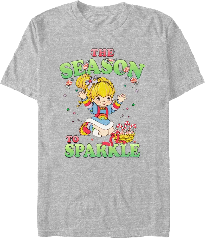 Men's gym-ready t-shirt-The Season To Sparkle Rainbow Brite T-Shirt