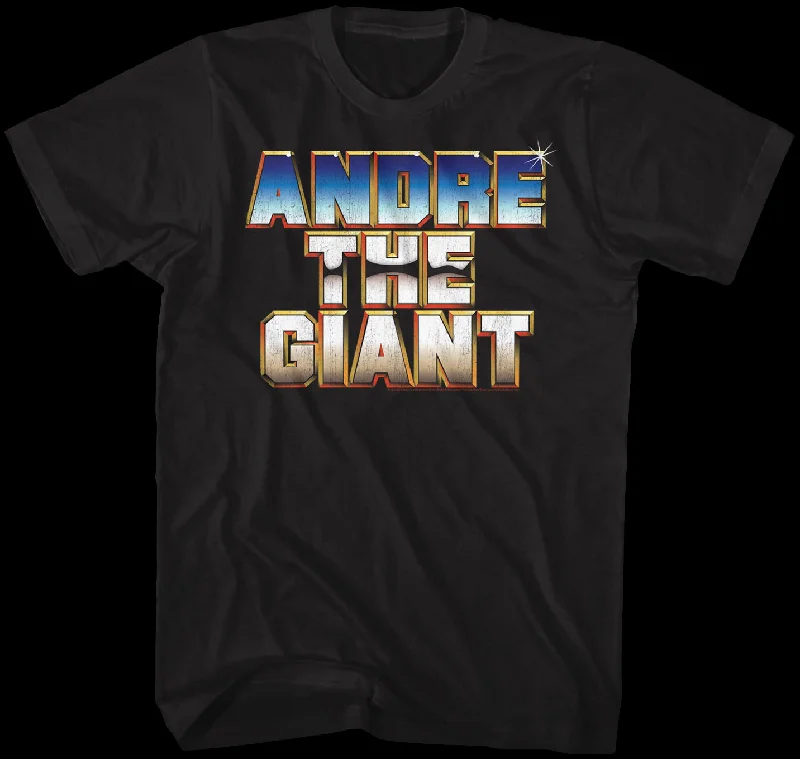 Men's sporty workout t-shirt-Classic Text Andre The Giant T-Shirt