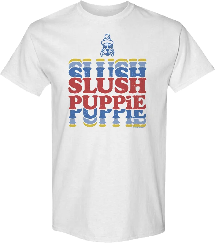 Men's workout-ready t-shirt-Retro Stacked Logo Slush Puppie T-Shirt