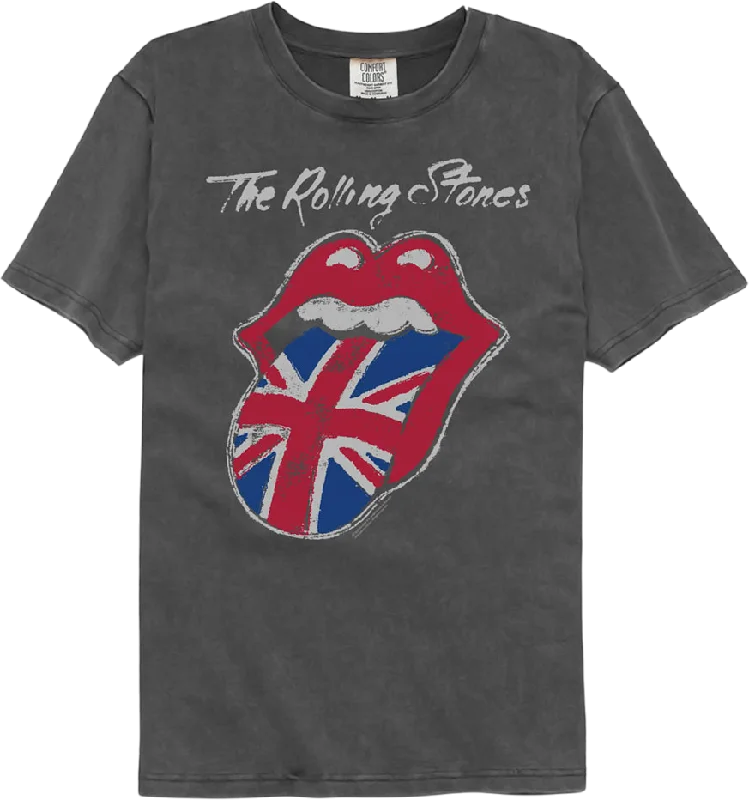 Men's quick-dry workout t-shirt-Union Jack Tongue Rolling Stones Comfort Colors Brand T-Shirt