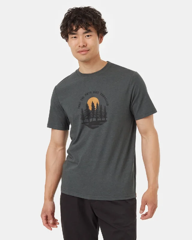 Men's high-stretch workout t-shirt-Path Less Travelled T-Shirt