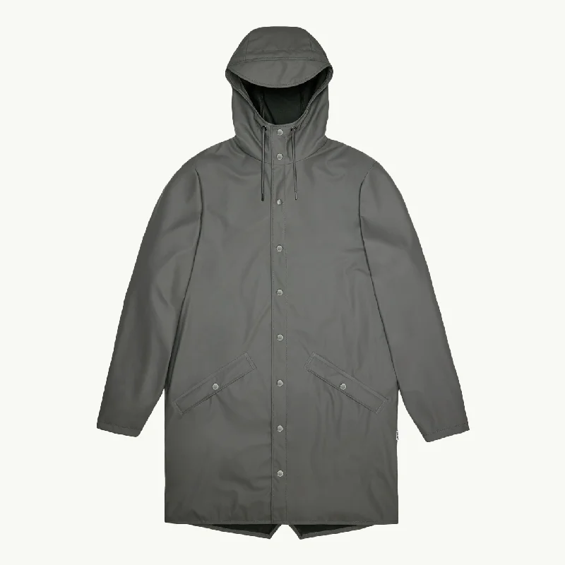 Men's performance travel jacket-Long Jacket - Grey