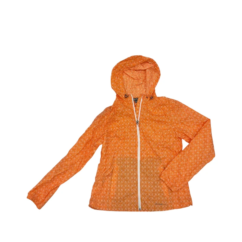 Men's tech-fabric outdoor jacket-ORANGE JACKET WINDBREAKER by EDDIE BAUER Size:M