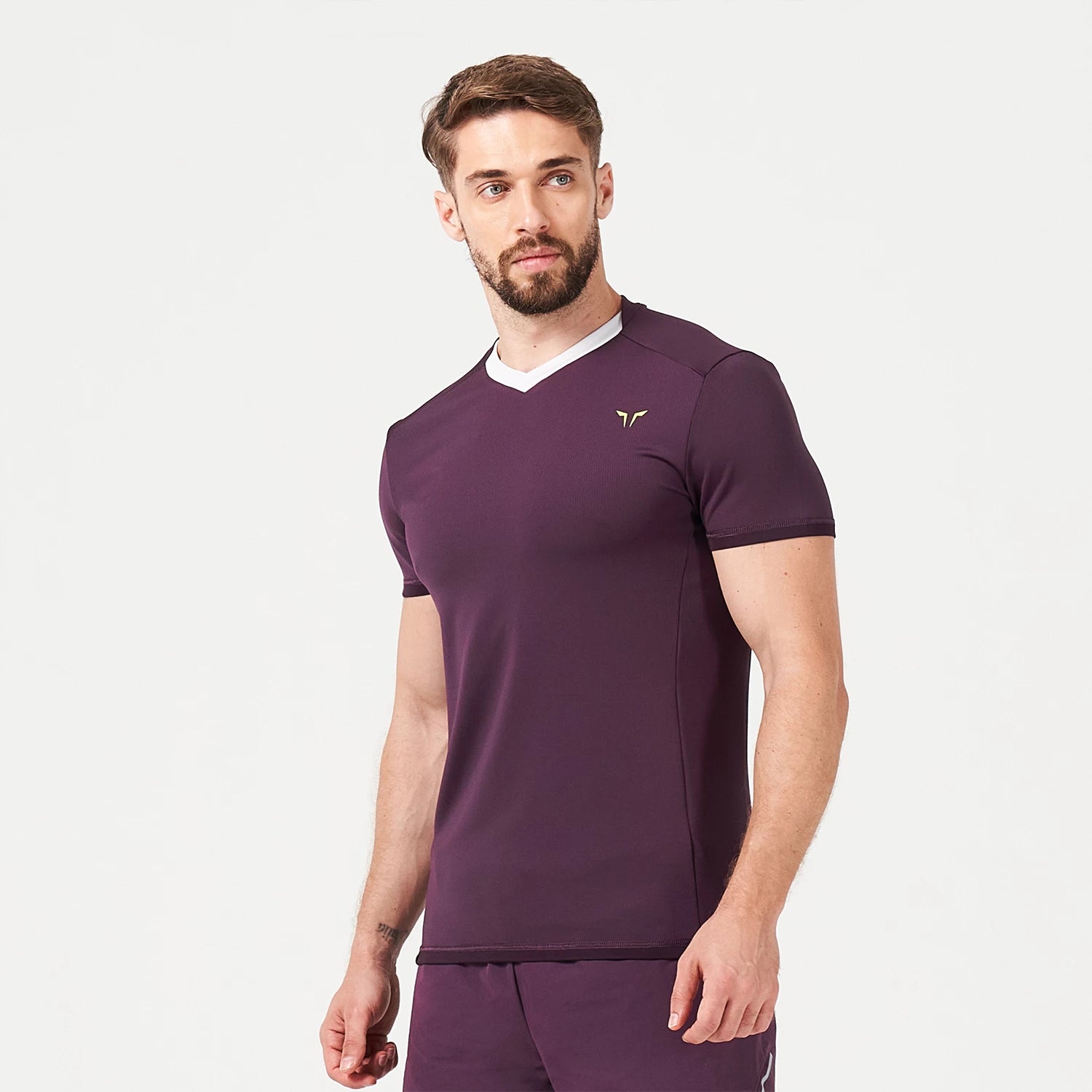 Men's durable fitness t-shirt-LAB360° TDry™ Tee - Plum Perfect