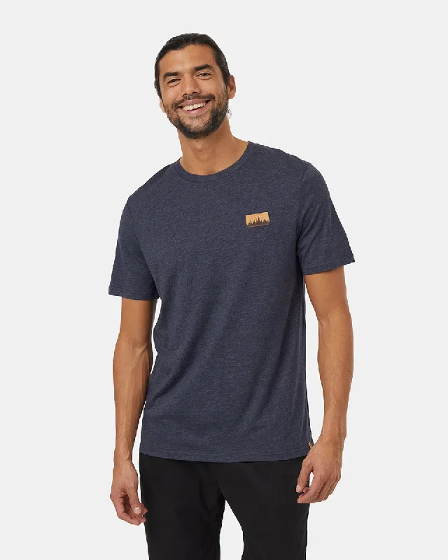 Men's active casual t-shirt-Juniper Cork Patch T-Shirt