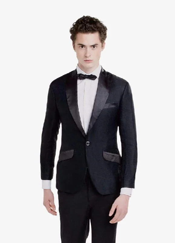 Men's eco-friendly gym jacket-Monaco Black Tuxedo