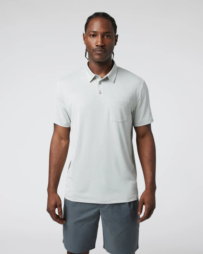 Men's fashion-forward travel wear polo shirt-Men's Zephyr Polo - Sky Grey