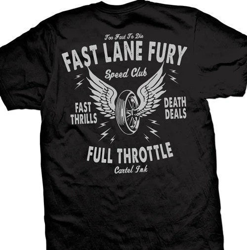 Men's yoga-friendly t-shirt-Fast Lane Fury Men's T-Shirt