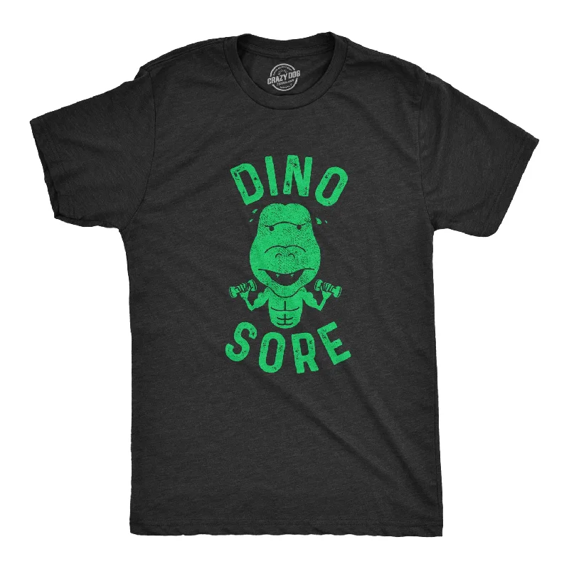 Men's quick-dry workout t-shirt-Dino Sore Men's T Shirt