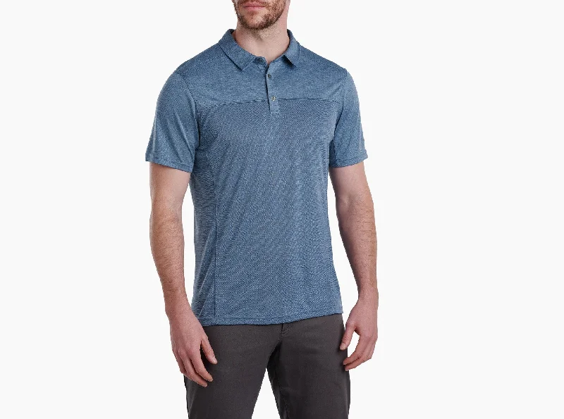 Men's gym performance casual polo shirt-Men's Kuhl Engineered Polo - Blue Cove