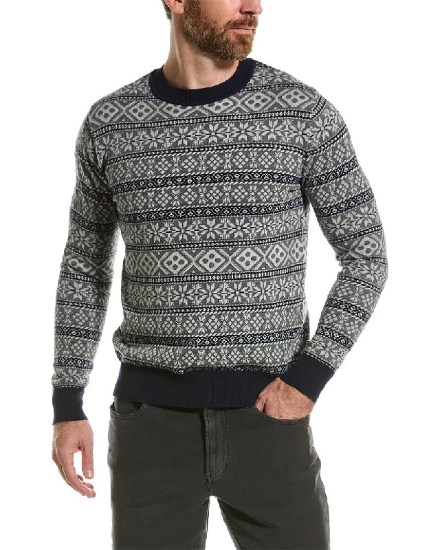 Men's party knit-Loft 604 Fairisle Crewneck Sweater