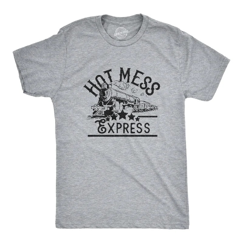 Men's comfortable activewear t-shirt-Hot Mess Express Men's T Shirt