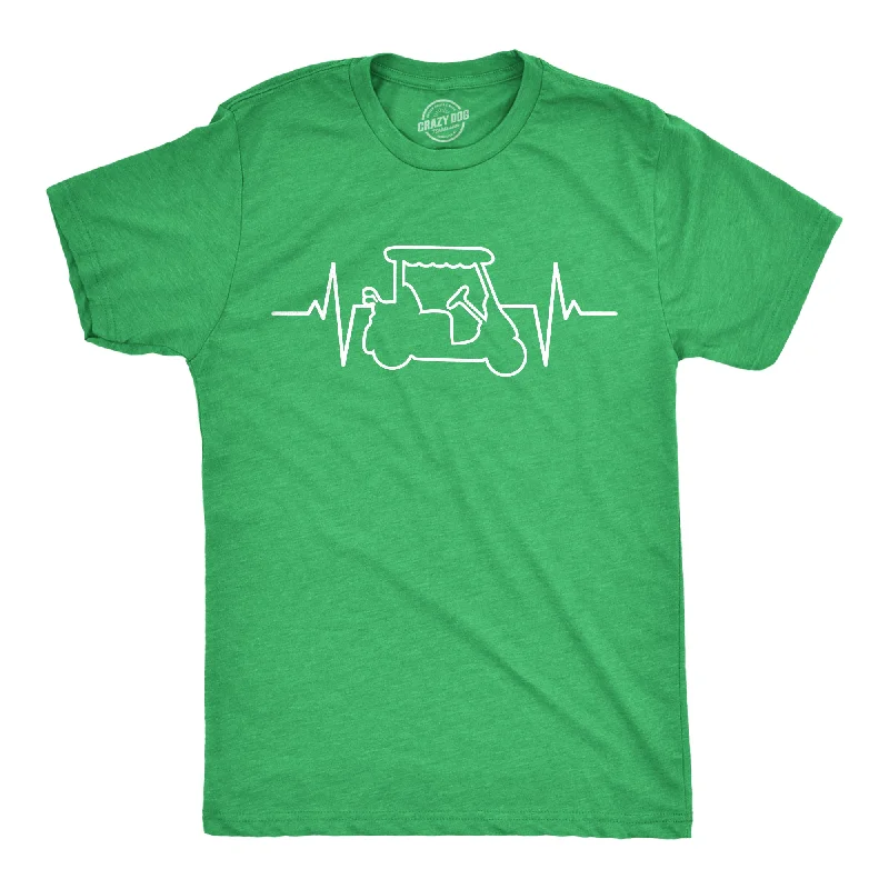 Men's quick-dry workout t-shirt-Golf Cart Heart Beat Men's T Shirt