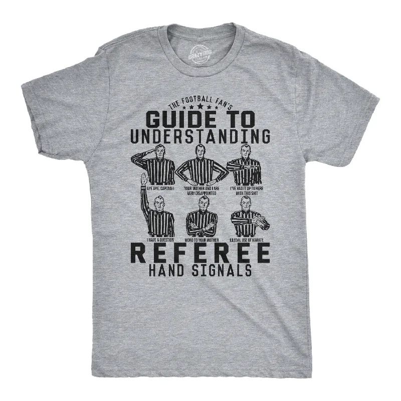 Men's versatile gym t-shirt-A Football Fan's Guide To Understanding Referee Hand Signals Men's T Shirt