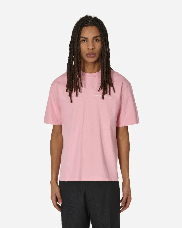 Men's yoga-friendly t-shirt-Embroidered Logo T-Shirt Pink