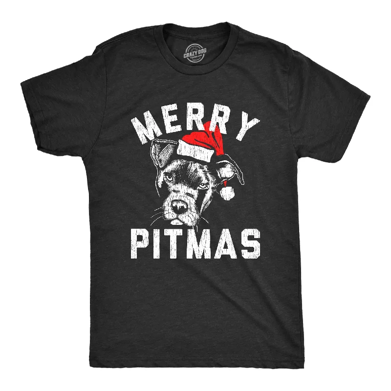 Men's breathable activewear t-shirt-Merry Pitmas Men's T Shirt