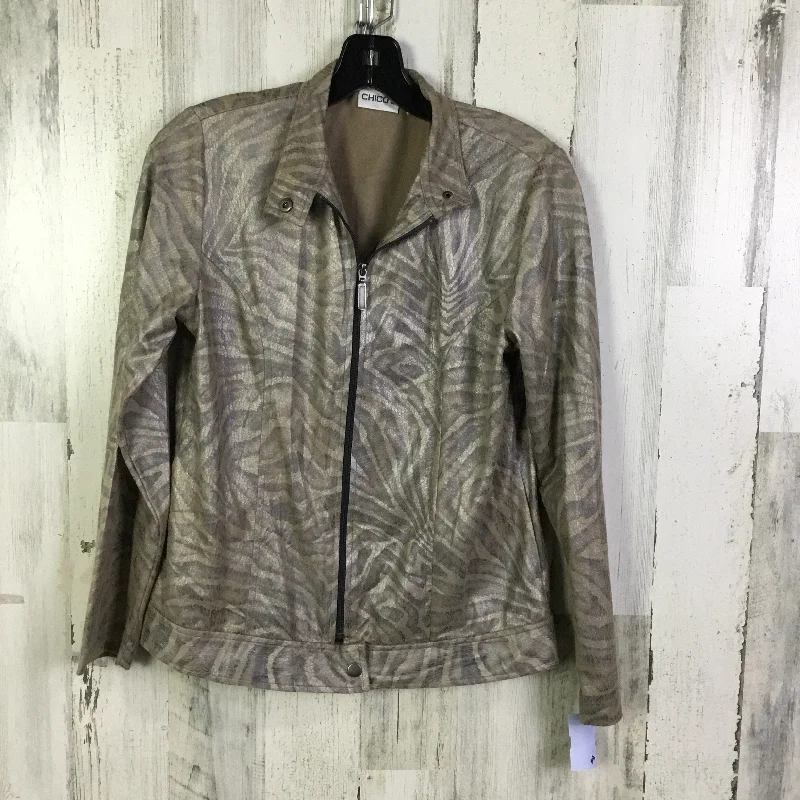 Men's lightweight hiking jacket-Jacket Other By Chicos In Zebra Print, Size: S