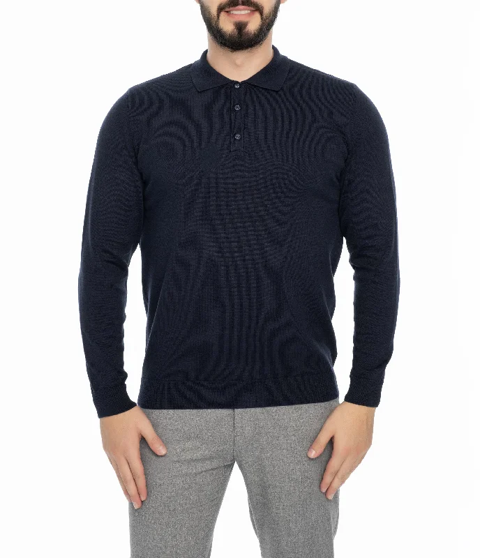 Men's timeless knit-AUBURN POLO SWEATER