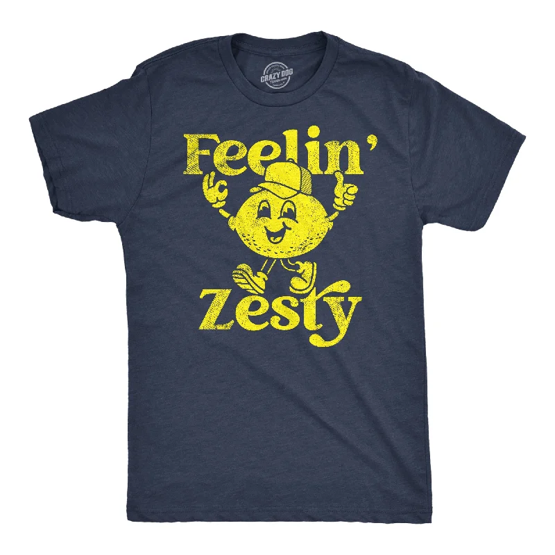 Men's eco-conscious workout t-shirt-Feelin Zesty Men's T Shirt