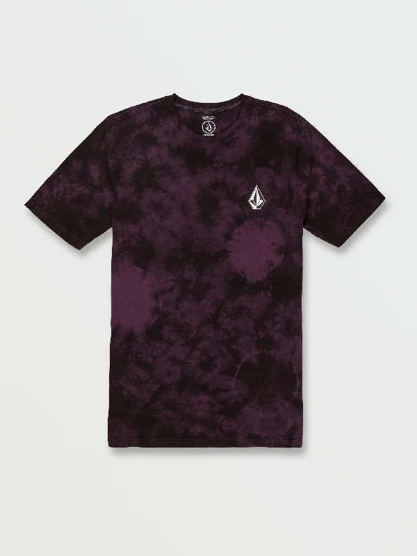 Men's premium athletic t-shirt-Iconic Stone Dye Short Sleeve Tee - Mulberry