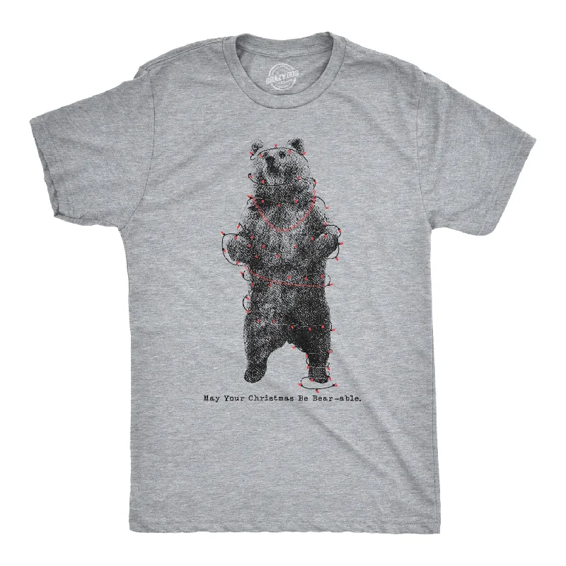 Men's organic workout t-shirt-May Your Christmas Be Bear-Able Men's T Shirt