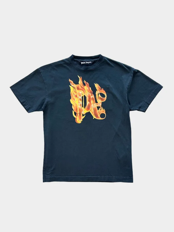 Men's summer gym t-shirt-T-Shirt Burning Monogram