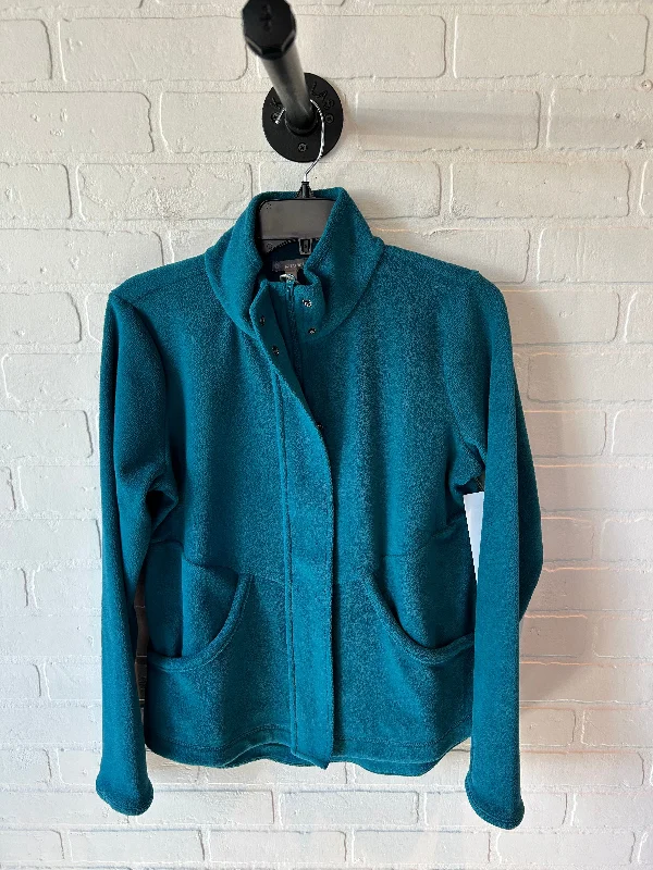 Men's high-stretch performance jacket-Jacket Fleece By Talbots In Teal, Size: Mp