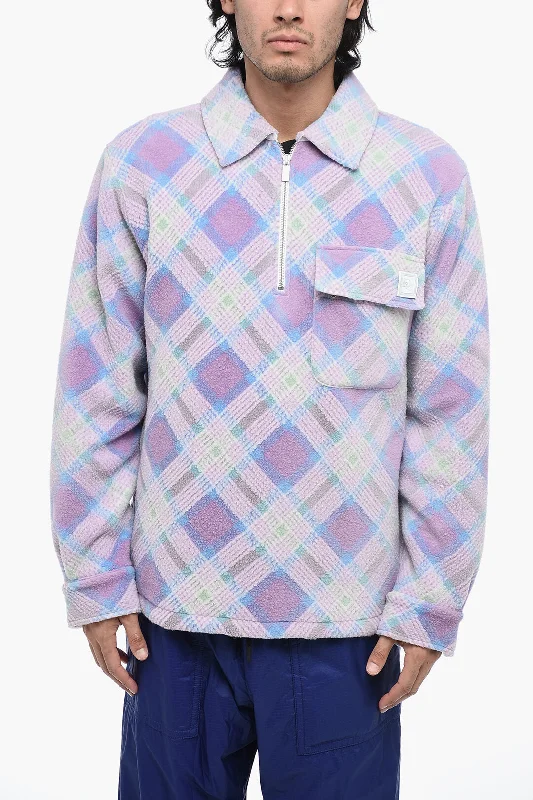 Men's graphic sweatshirt-Dior ERL Checkered Pile With Breast Pocket