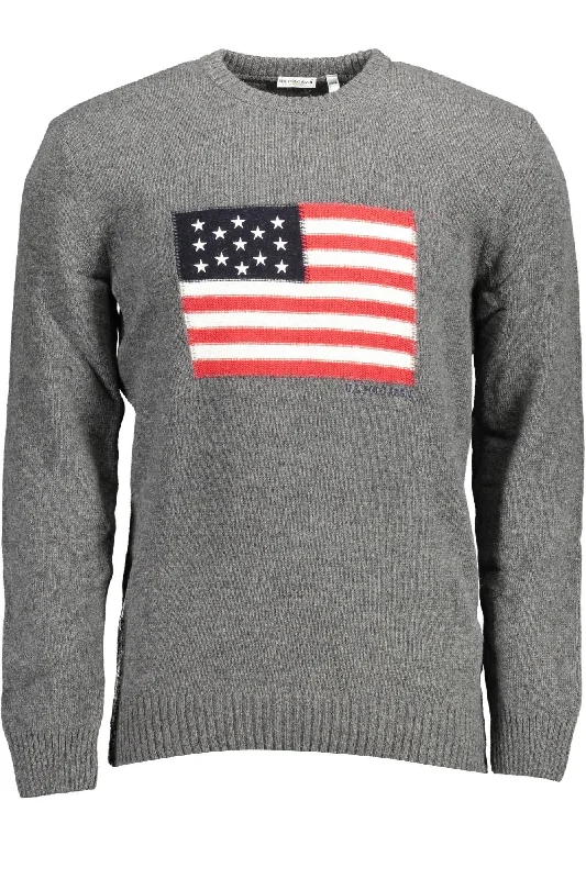 Men's high-performance sweater-U.S. POLO ASSN. Elegant  Wool Blend Sweater with Logo Men's Embroidery