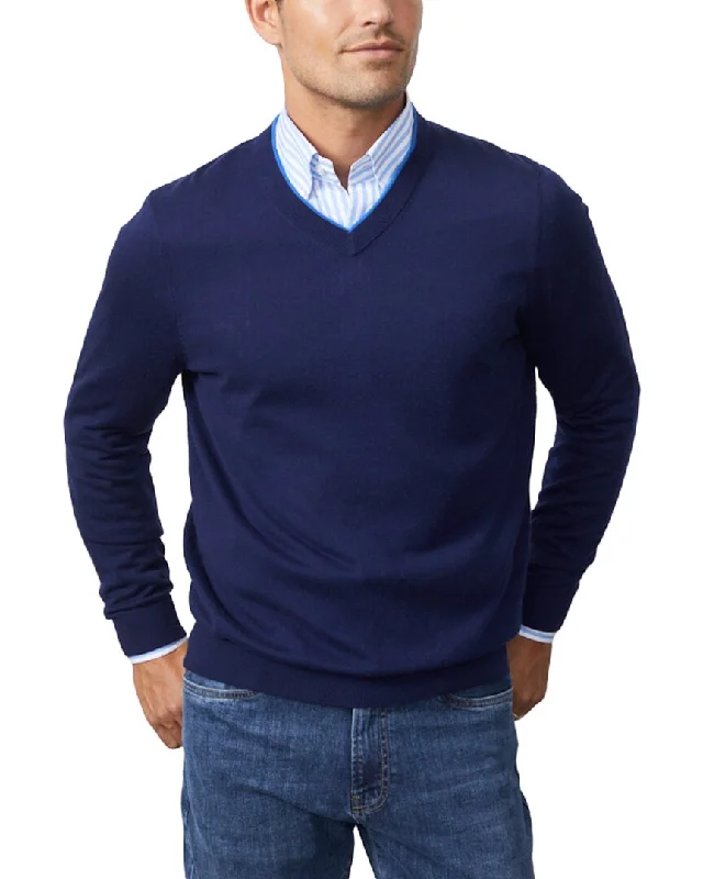 Men's weather-resistant sweater-J.McLaughlin Milton Cashmere-Blend Sweater