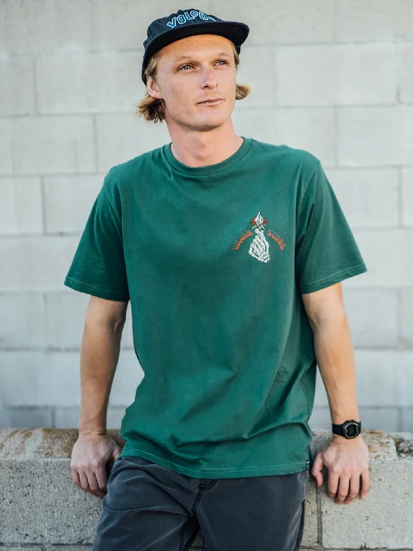 Men's gym-ready t-shirt-Stone Stoker Farm to Yarn Short Sleeve Tee - Ranger Green